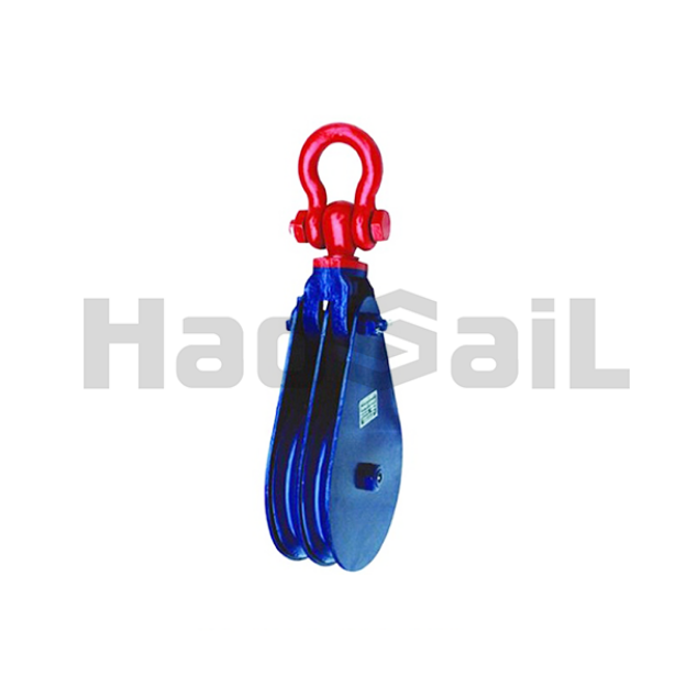 Picture of HS061 H409 Light Type Champion Snatch Block Double Sheave with Shackle